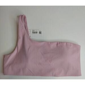 Lululemon Ribbed Nulu Asymetrical Yoga Sports Bra Women's Activewear Size 10